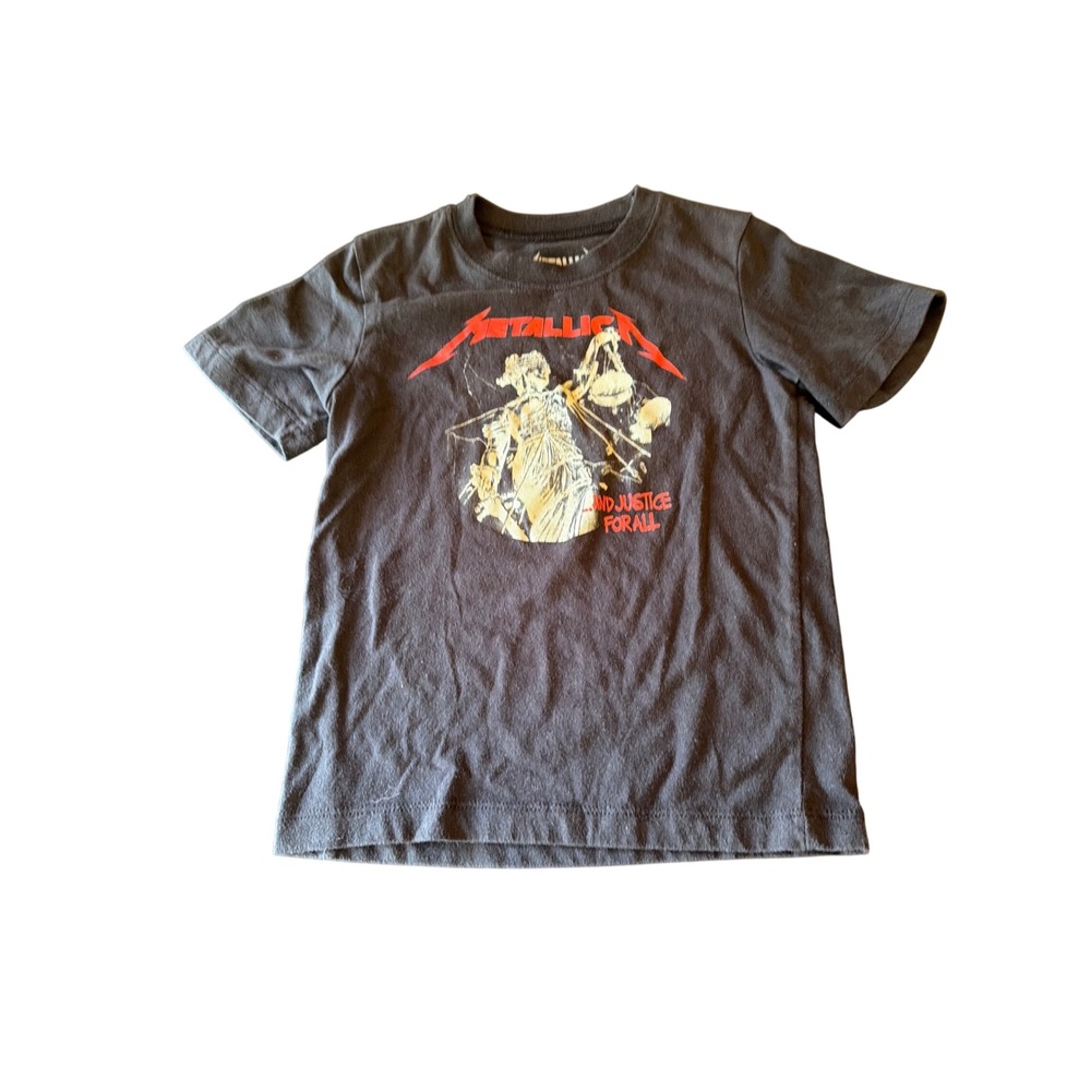 Metallica T-Shirt Black And Justice For All Graphic Band Tee Toddler 5T